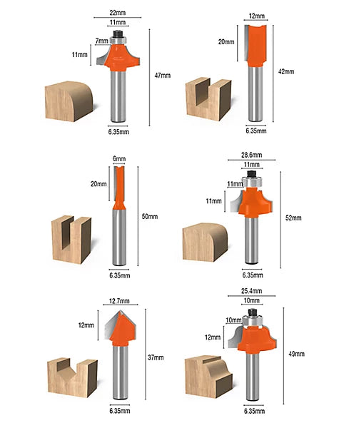 Fresas para Router" 12 piezas - Tools Delivery