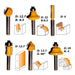 Fresas para Router" 6 piezas - Tools Delivery